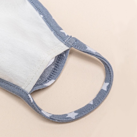 White Stars Cloth Face Mask - Picture 6 of 6